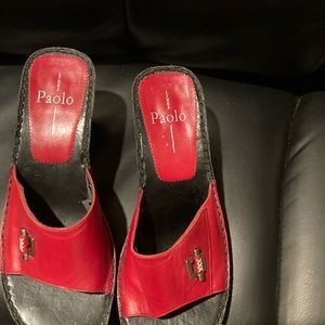 Linea Paolo red mules